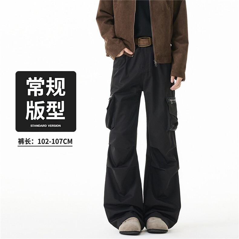 2025新款美式潮牌水洗宽松直筒休闲牛仔情侣长裤 K913/P73图片