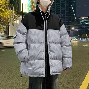 秋冬2024新款立领加厚拼接印花棉衣外套 A436-5902-P98控价138图片