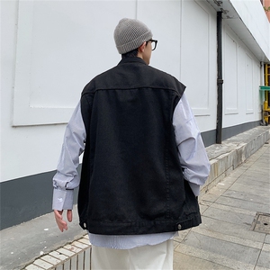 牛仔马甲男潮流时尚秋季外搭叠穿坎肩背心无袖马夹外套MJ112-P55图片