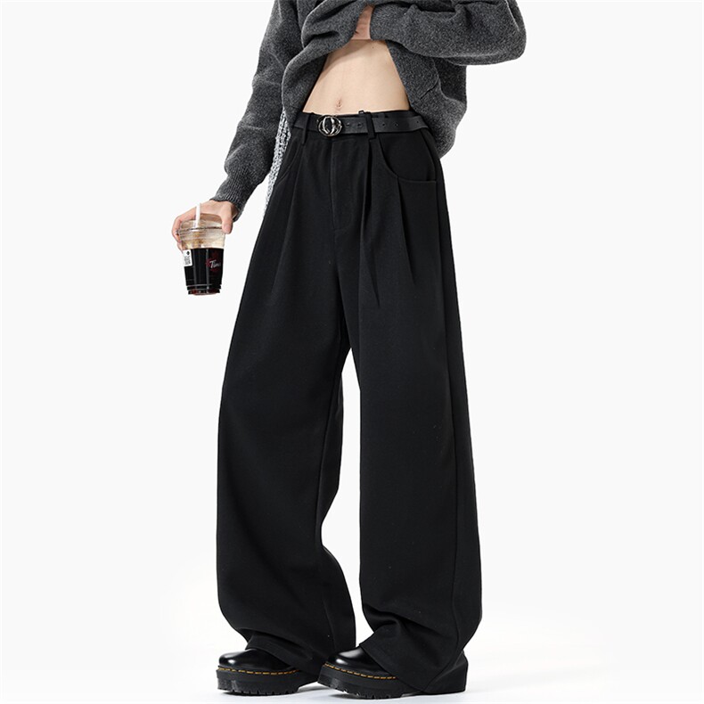 秋季重磅420g垂感柔顺星空呢男宽松呢料阔腿裤K5940-特P50控88，男装休闲裤，电商A001