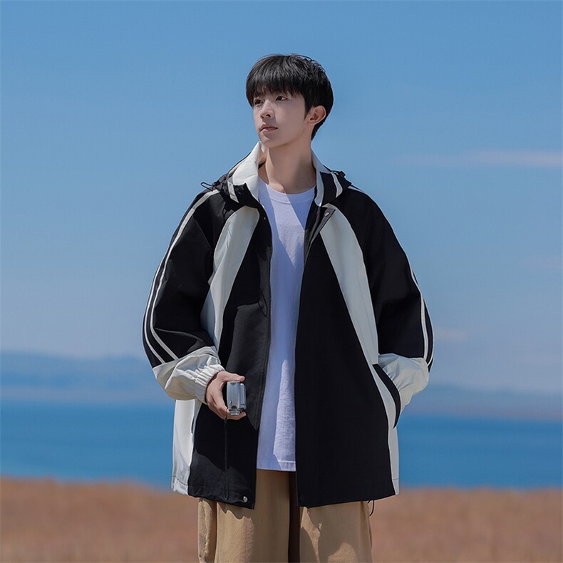 815A-MJ78362-65特 秋冬装新款拼接登山服三防冲锋衣外套夹克图片