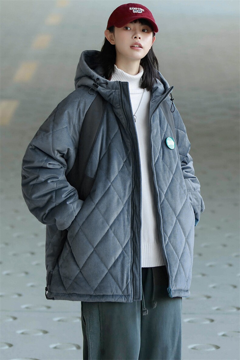 冬上新加棉时尚棉服潮中性风连帽棉衣外套男女8330-P115控价158,男装棉衣,电商A441-1