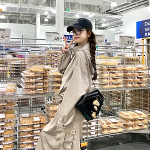 韩系慵懒风工装冲锋衣套装裙女春秋两件套学院风减龄盐系炸街小众图片