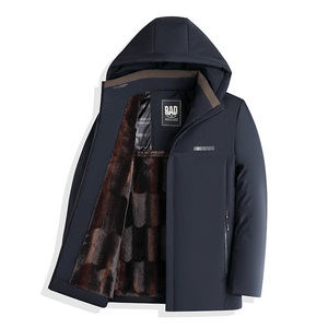 中老年冬季棉服男御防寒服加绒加厚保暖棉袄中年爸爸棉衣外套图片
