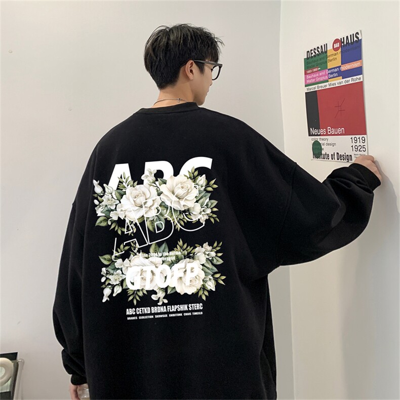 秋季新款320G华棉圆领卫衣面布棉WH509-P35控58,男装卫衣,电商B370