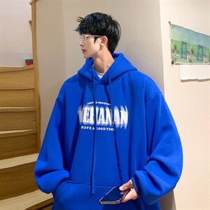 抖音供货、复合360克现货字母印花连帽卫衣宽松 D223A-WY2213-P50图片