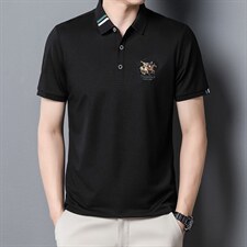 新款短袖t恤男中年体恤爸爸装夏季中老年男装半袖polo汗衫父亲节，男装T恤，电商B212（原钱塘6029）