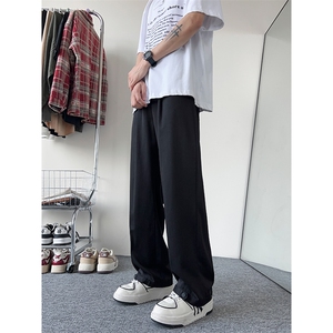 港风大码宽松长裤直筒裤休闲裤西裤A014-DY25019-P40控58