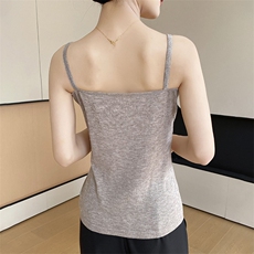 羊毛扛起球纤维混纺吊带背心，女装T恤，天宇悦翔羊绒