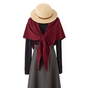 2025时尚百搭通勤简约休闲三角巾，披肩，端硕羊绒