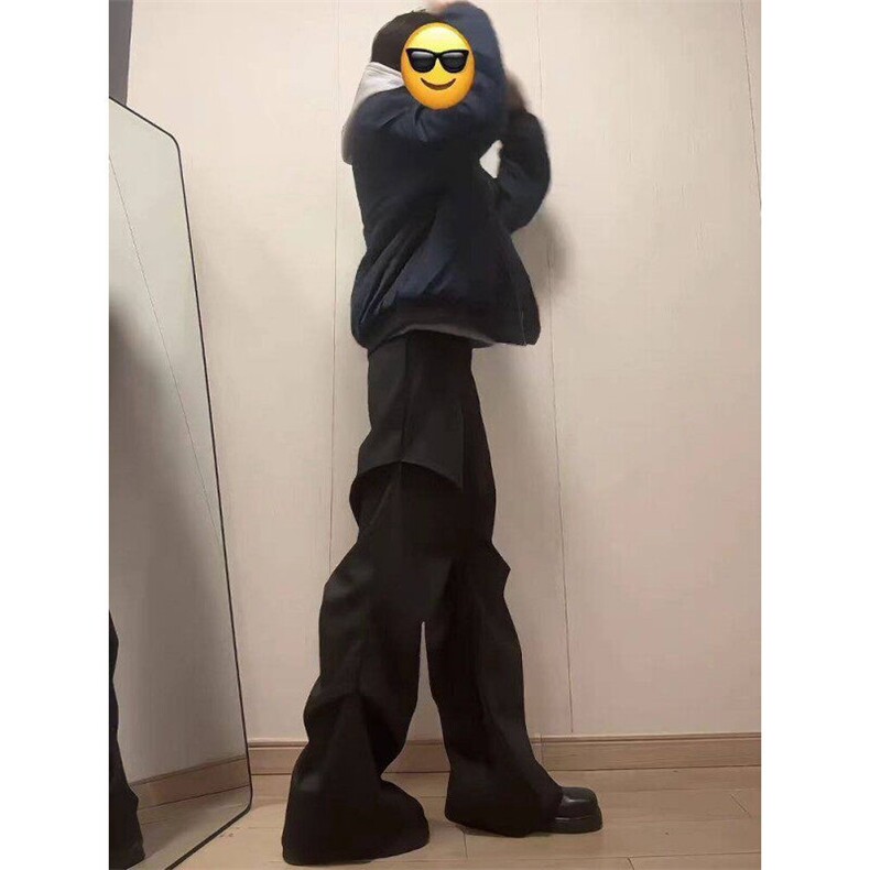 加绒加厚冬款男保暖西裤褶皱坠感宽松休闲长裤H0036P45加绒P50,男装西裤,星座1013-1