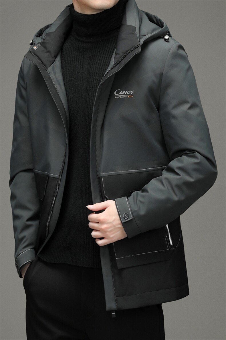 羽绒服男装中青年男士冬装外套2023新款连帽厚冬季ZELD9836-P325,男装羽绒服,电商B212（原钱塘6029）