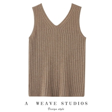 2025年秋季单件套头圆领V领双面穿吊带时尚百搭，女装背心吊带，贵皇羊绒四店