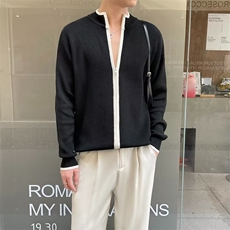 开衫毛衣男外套春秋季新款轻熟风男装拉链针织衫男士外穿上衣MB23，男装针织衫/毛衣，星座1116A-2（原606A-1）