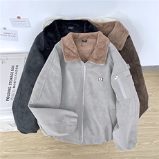 加绒加厚男女棉衣扎染仿兔毛绒保暖棉袄宽松面包服MY022P105，男装棉衣，星座1013-1