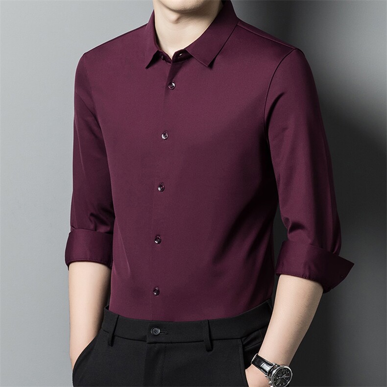 CA802215钱塘2020-2冬季厚款加绒商务休闲中年男士百搭衬衣P82,男装衬衫,钱塘207-2