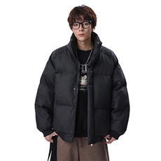 新款冬季羽绒立领PU皮棉服棉袄韩版宽松外套A436-2522-P80，男装棉衣，电商A436