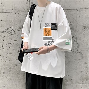 Q11121-P30 春夏季七分袖t恤男大码五分袖男短袖中袖   大皂风图片
