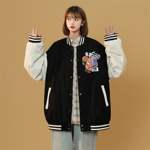 中性风春秋季情侣棒球服男女休闲夹克女时尚外套男BQF294-P50，男装夹克，电商B371