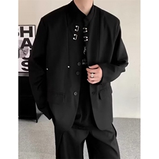 秋季新中式垫肩西装外套男款风立领西服中山装J30，男装西服套装，星座1116A（原606A-3）