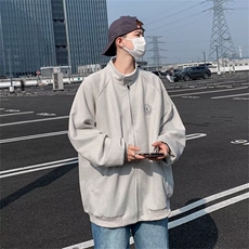 美式麂皮绒外套男春秋新款夹克潮牌痞帅高级感男装夹克JKW176-p65，男装夹克，星座302B