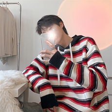 毛衣男秋冬新款港风宽松连帽针织毛衫MYA1-P65，男装针织衫/毛衣，星座214-3