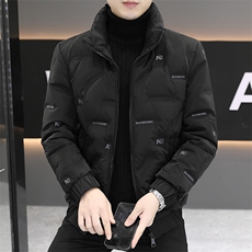 1018-MY934-P115新款男士羽绒服立领简约轻薄保暖短款白鸭绒棉衣，男装羽绒服，星座1018