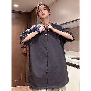 1中性风可拆卸四芒星装饰多色大码潮流短袖T恤男DT77783P16块特价图片