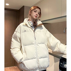 中性风冬装PU软皮美式撞色棉服logo棉衣休闲外套男女G1102P128，男装棉衣，电商A339