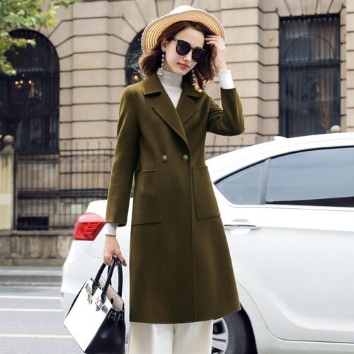 开衫潮流拼接气质时尚休闲纯色2022年冬季毛呢外套，女装毛呢外套，阿舍尔精品