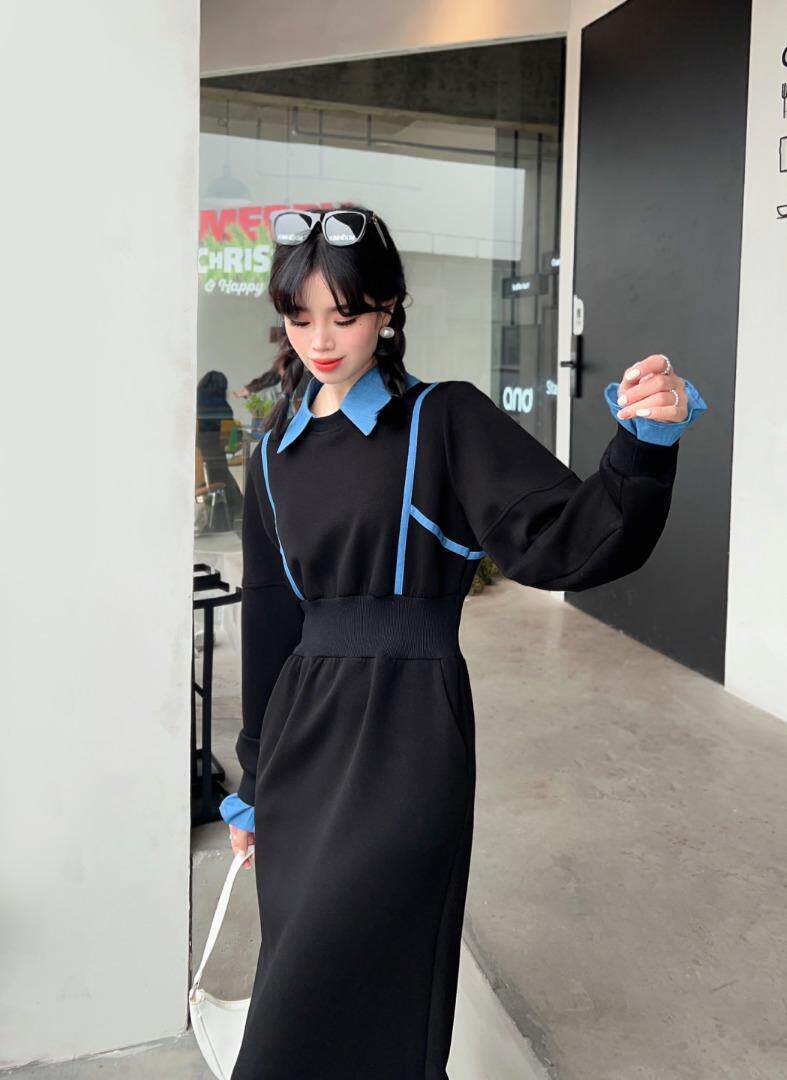 （现货）假两件连衣裙，女装连衣裙，伊娜蕾尔