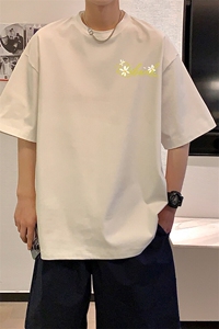 宽松纯棉短袖百搭上衣字母印花t恤男夏季新款2025-A2069TP20控39图片