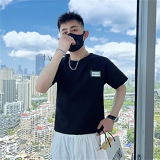 华夫格T恤男短袖潮牌痞帅夏季半袖男装2023休闲体恤上衣T220，男装T恤，星座1116A-2（原606A-1）