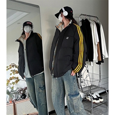 现货假两件格子羽绒棉衣抖音得物二开冬季棉服加厚外套BMY205，男装棉衣，电商A486