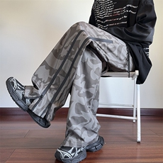 2024秋季新款户外机能拉链宽松迷彩冲锋裤B315-K801，男装休闲裤，电商B315