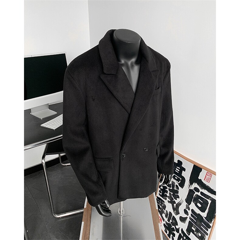 男装呢料呢子夹克外套24冬季西装领毛呢大衣XZ514-2-24275-P98,男装夹克,星座514-2(原B239)