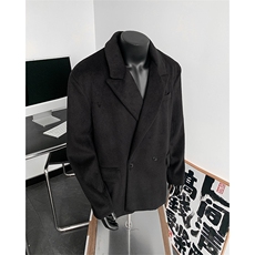 男装呢料呢子夹克外套24冬季西装领毛呢大衣XZ514-2-24275-P98，男装夹克，星座514-2(原B239)