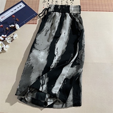 特批P20无差价夏季个性扎染时尚冰丝垂感五分裤透气短裤男DK294，男装牛仔裤，电商A001-1