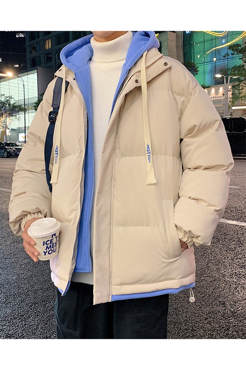 港风夜景2026冬季宽松假两件情侣装棉服棉衣加厚外套M062-P70,男装棉衣,星座717