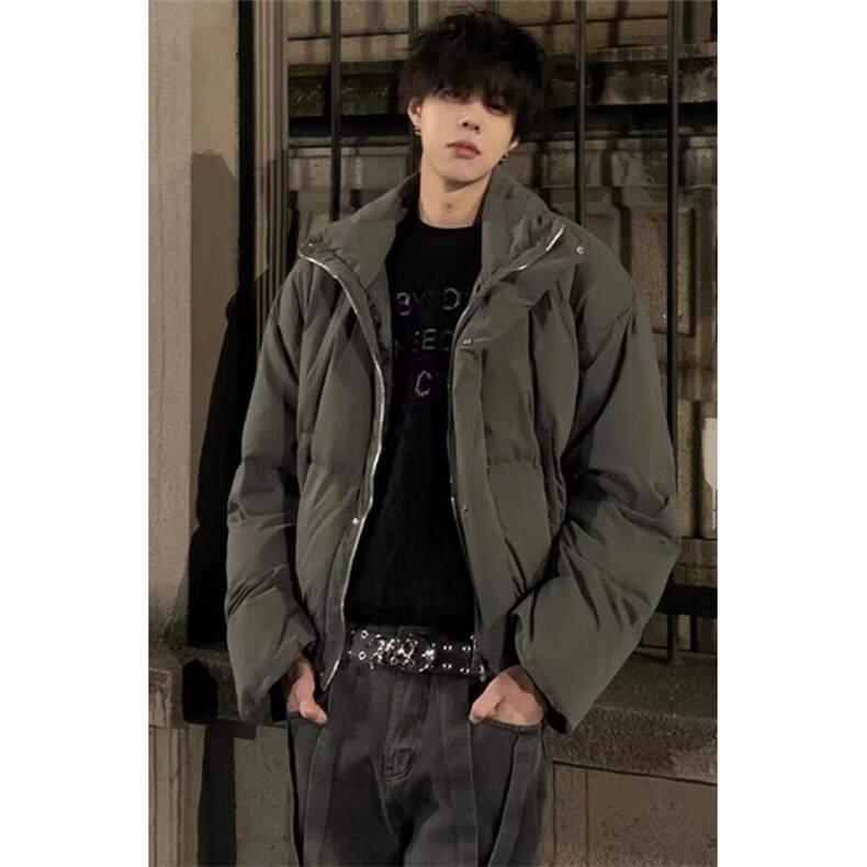 美式短款棉服男冬季新款加厚廓形面包棉服立领棉衣外套 MY302图片