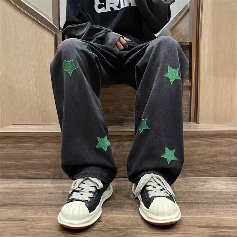 牛仔裤男秋季潮大码休闲裤子高街NK598P45,男装牛仔裤,星座1116-2