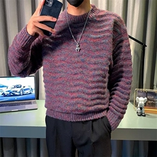 秋冬海马毛套头毛衣男士学生青年潮流上衣，男装针织衫/毛衣，星座1013