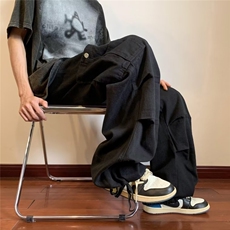 青春流行长裤时尚潮牌新款男纯色休闲裤宽松型工装裤夏季GK27-P58，男装休闲裤，星座1109-3