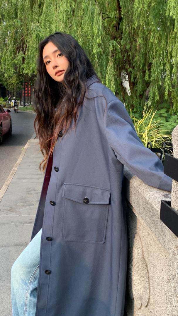 爱大版风衣。男友款，女装风衣，是爱 SHI AN