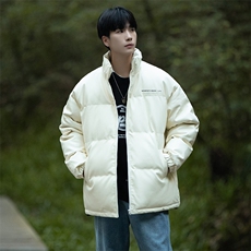 冬季皮棉衣男宽松男士棉服加厚潮流字母棉袄青年A266-PY2101-P80，男装棉衣，电商A266