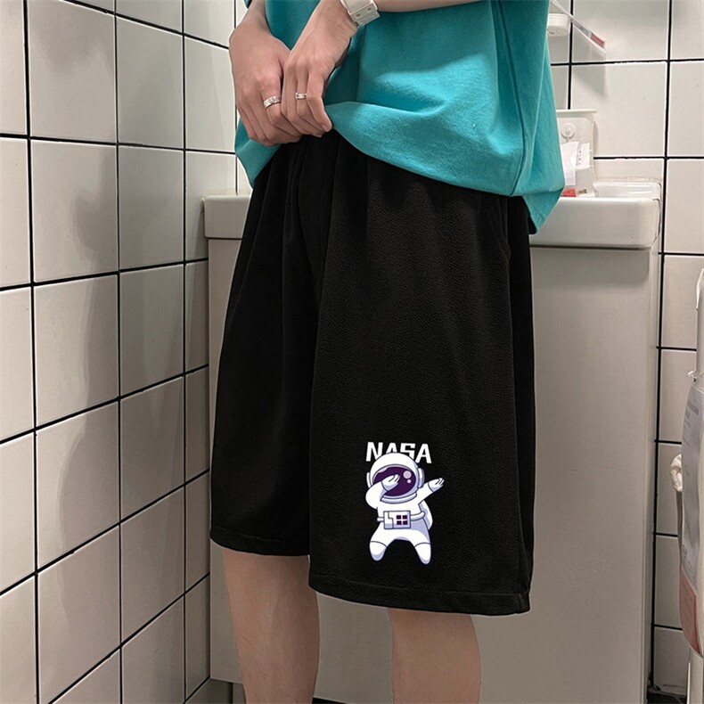 MK37225-P15冰丝短裤男士大码宽松休闲五分裤男运动中裤，男装休闲裤，电商A040