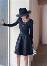 现货，2021秋装新款提花公主裙，其它，坚持到底