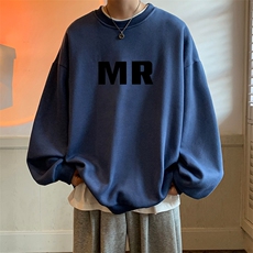 圆领卫衣男大码加厚加绒长袖t恤男S6253-P28加绒款-P33，男装卫衣，电商A040