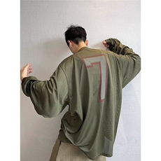 美式hiphop嘻哈高街重磅长袖t恤男秋季卫衣服复古潮牌内搭打底衫，男装针织衫/毛衣，星座506A