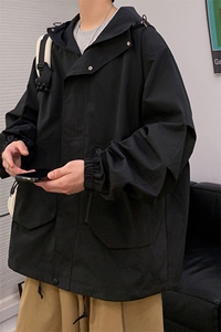 JK8107/P75秋装户外新款冲锋衣男女美式工装外套连帽风衣宽松夹克图片